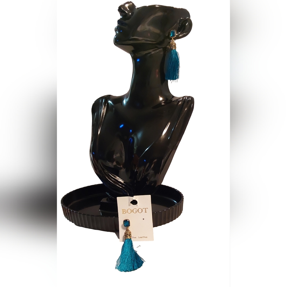 BOGOT Teal Tassel Earrings‎